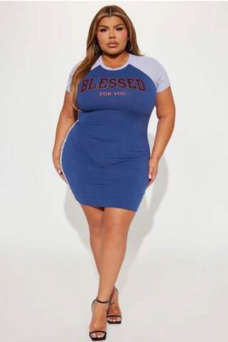 “Blessed” PLUS size T-shirt dress 5Besties