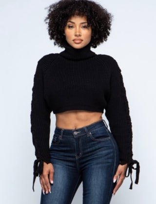 "India" Sweater Crop Top MilaMeBoutique